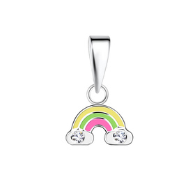 Regenbogen Kinder Kettenanhnger 925 Silber