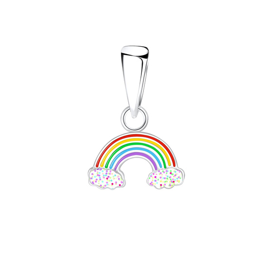 Regenbogen Kinder Kettenanhnger 925 Silber