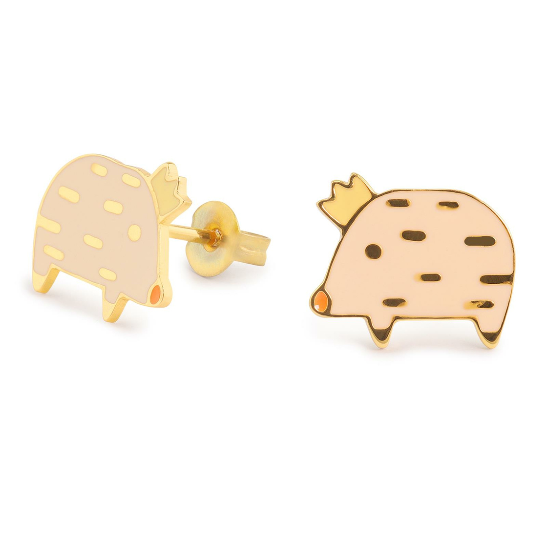 Schweine Ohrringe vergoldet für Mädchen Damen Kinder 
