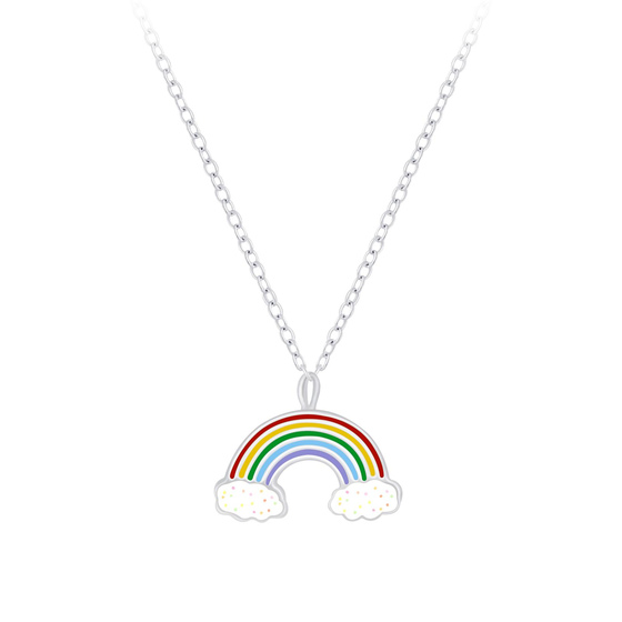 Regenbogen Kinder Halskette 925 Silber