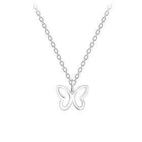 Schmetterling Kinder Halskette 925 Silber