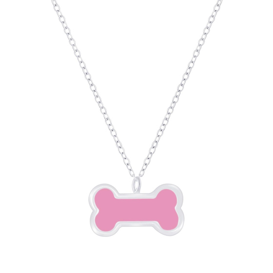 Knochen Kinder Halskette 925 Silber