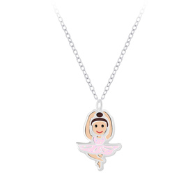 Ballerina Kinder Halskette 925 Silber