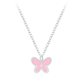Schmetterling Kinder Halskette 925 Silber