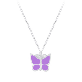 Schmetterling Kinder Halskette 925 Silber