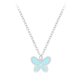 Schmetterling Kinder Halskette 925 Silber
