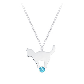 Katzen Kinder Halskette 925 Silber