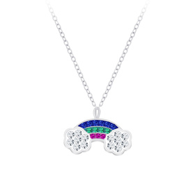 Regenbogen Kinder Halskette 925 Silber