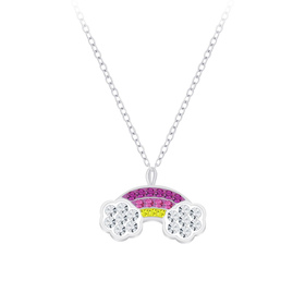 Regenbogen Kinder Halskette 925 Silber