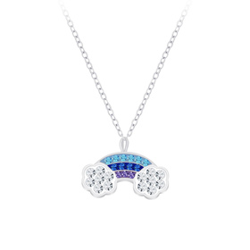 Regenbogen Kinder Halskette 925 Silber