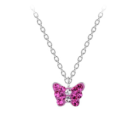 Schmetterling Kinder Halskette 925 Silber
