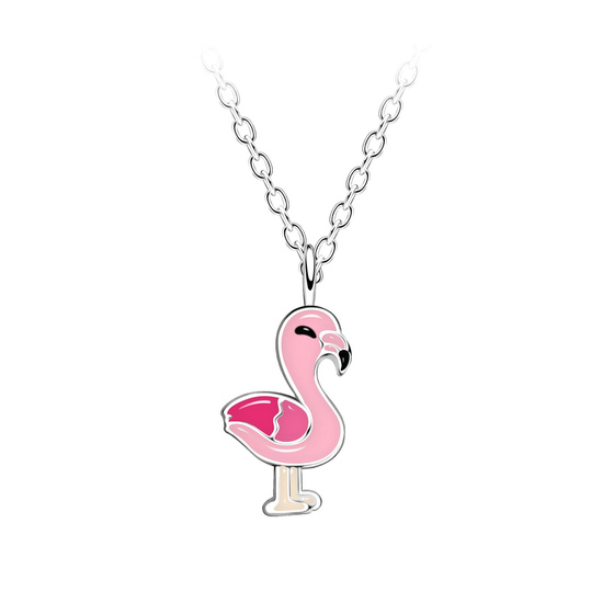Flamingo Kinder Halskette 925 Silber