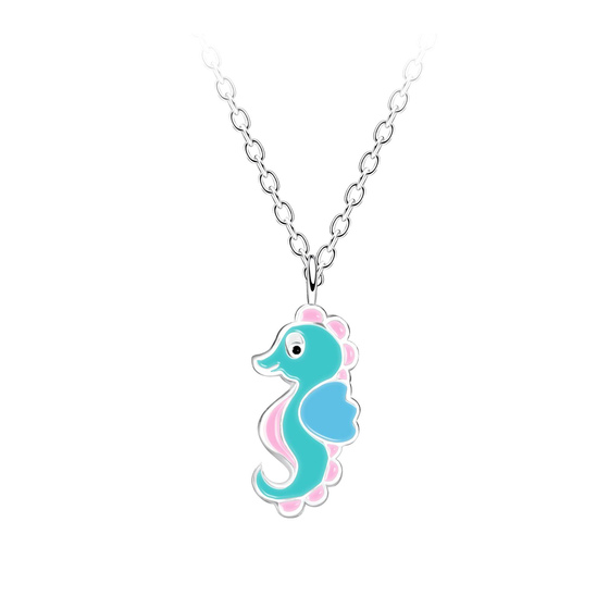 Seepferdchen Kinder Halskette 925 Silber