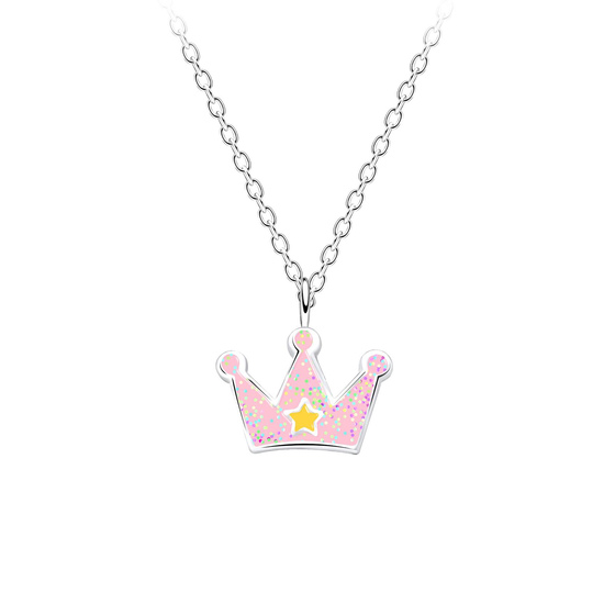 Kronen Kinder Halskette 925 Silber