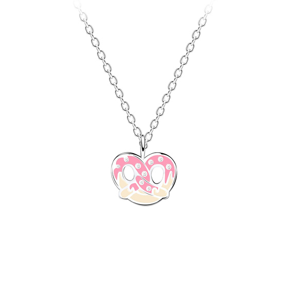 Brezel Kinder Halskette 925 Silber