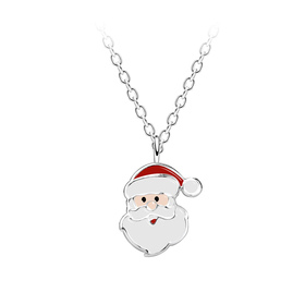 Weihnachtsmann Kinder Halskette 925 Silber