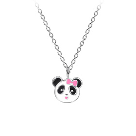 Panda Kinder Halskette 925 Silber