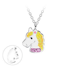 Einhorn Kinder Halskette 925 Silber