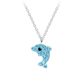 Delfin Kinder Halskette 925 Silber