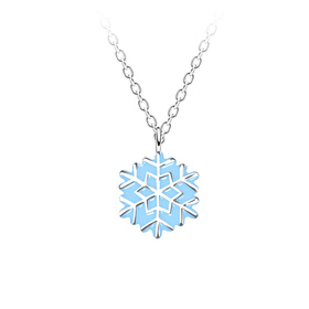 Schneeflocken Kinder Halskette 925 Silber