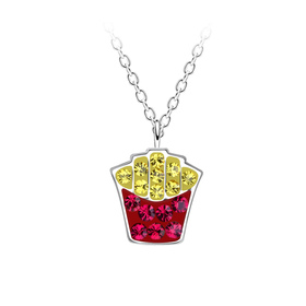 Pommes Kinder Halskette 925 Silber
