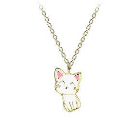 Katzen Kinder Halskette 925 Silber