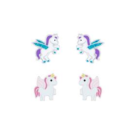 Einhorn Kinder Ohrringe Set 925 Silber