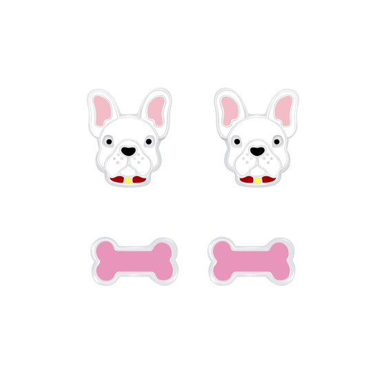 Hundeliebhaber Kinder Ohrringe Set 925 Silber