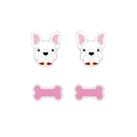 Hundeliebhaber Kinder Ohrringe Set 925 Silber