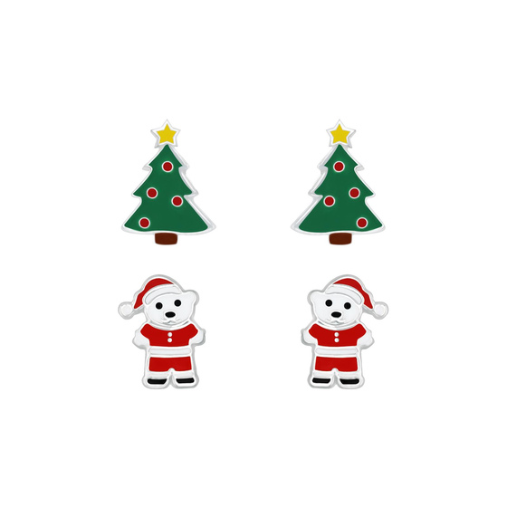 Weihnachten Kinder Ohrringe Set 925 Silber
