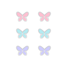 Schmetterling Kinder Ohrringe Set 925 Silber