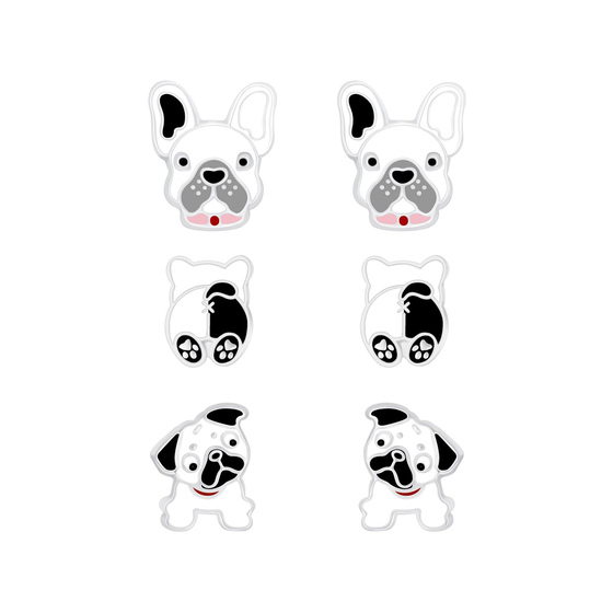 Hundeliebhaber Kinder Ohrringe Set 925 Silber