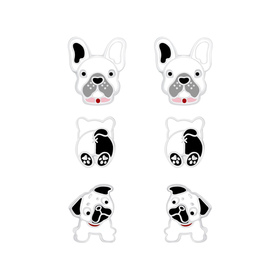 Hundeliebhaber Kinder Ohrringe Set 925 Silber