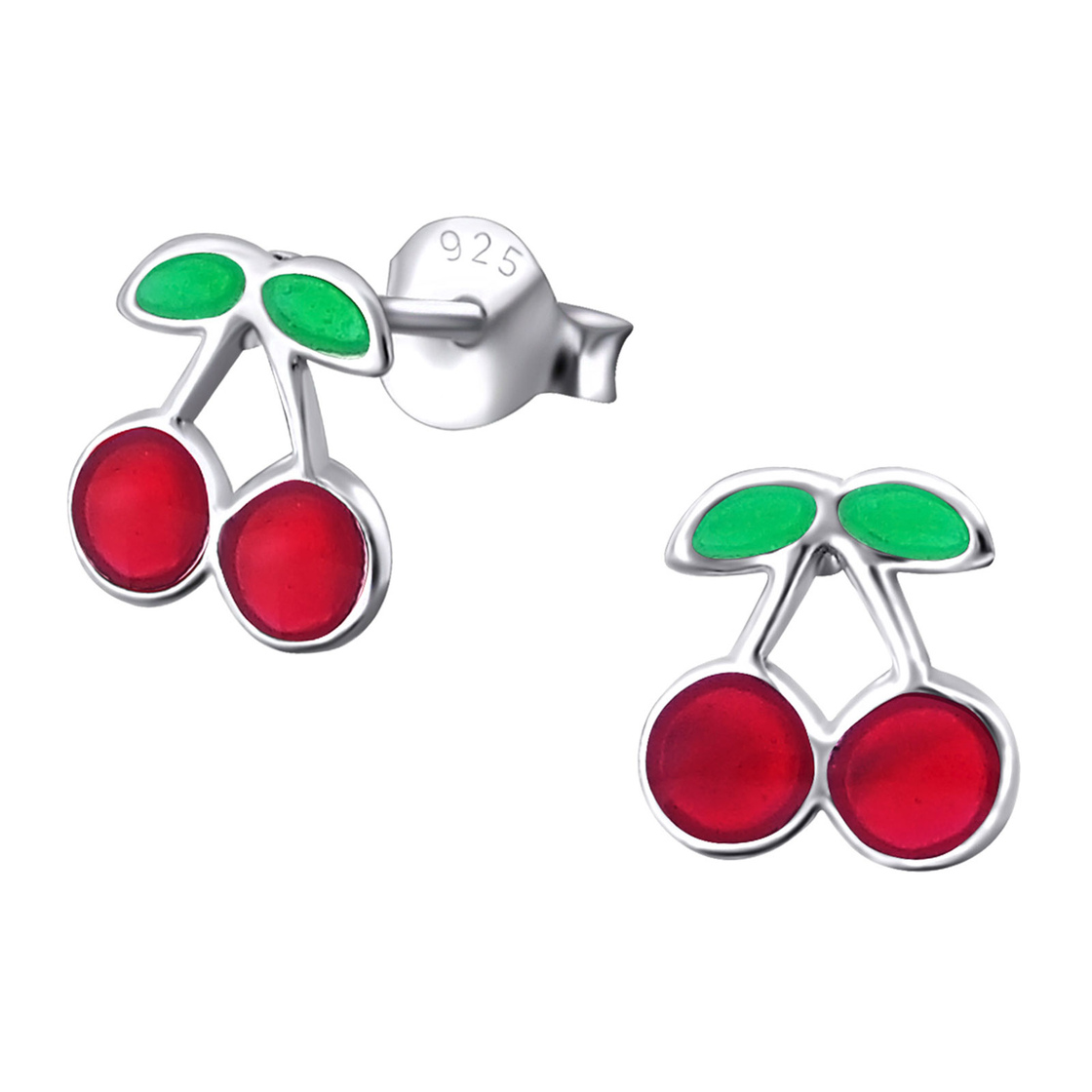 Orecchini A Bottone In Argento 925 Con Drago - Gioiello Fatto A Mano, Anallergici, Senza Nichel, Regalo Per Bambine E Donne