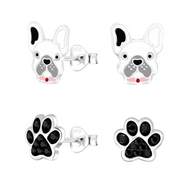 Hundeliebhaber Kinder Ohrringe Set 925 Silber