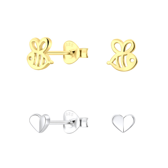 Bienenliebhaber Kinder Ohrringe Set 925 Silber