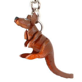 Auf dem Bild zu sehen ist ein Knguru aus Leder als...