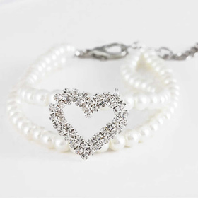 Hundehalsband Katzenhalsband Kette mit Strasssteinchen...