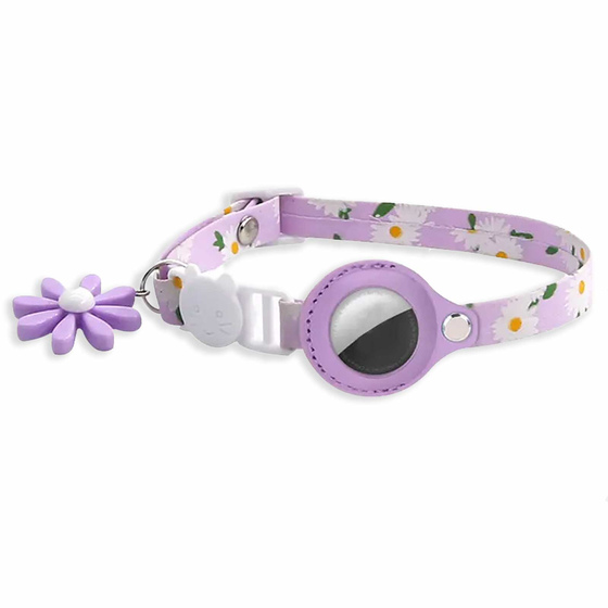 Katzenhalsband mit Apple AirTag Halter und Sicherheitsverschluss einstellbar