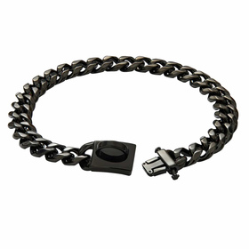 Hundehalsband aus Edelstahl Hundekette schwarz plattiert...