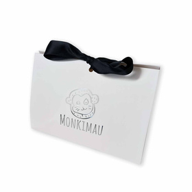 Geschenkschachtel im Handtaschen-Design wei klein