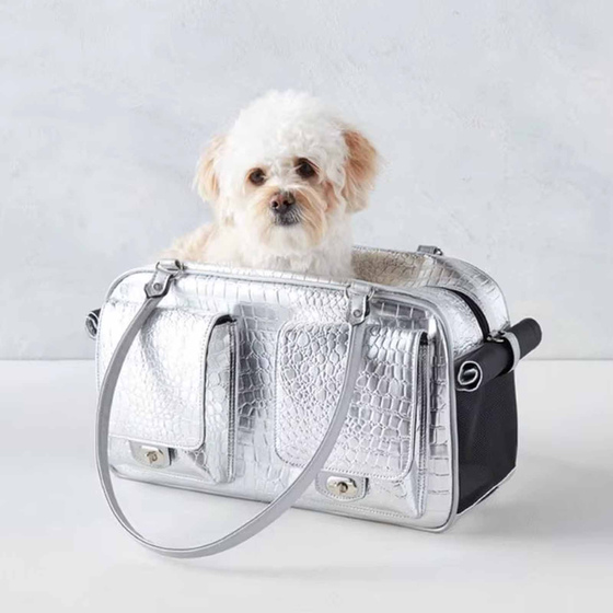 Luxuri�se Transporttasche f�r Hunde & Katzen - gold