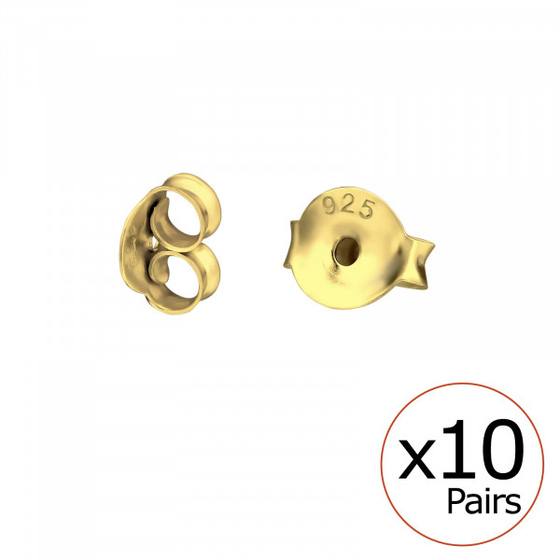 Ohrstecker Verschl�sse 925 Silber vergoldet
