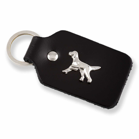 Auf dem Bild zu sehen ist ein Irish Setter Hund aus Leder als Schl�sselanh�nger Figur
