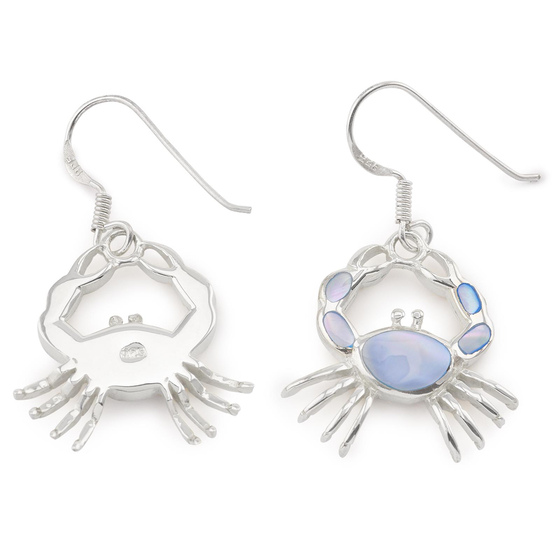 Das Bild mit Beschreibung zeigt Damen Ohrringe Krebs Ohrh�nger aus 925 Sterling Silver echt Silber