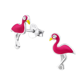 Auf dem Bild zu sehen sind Kinder Ohrringe Flamingo...