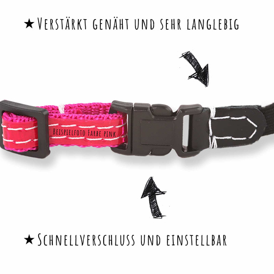 Katzenhalsband reflektierend mit Glocke gelb