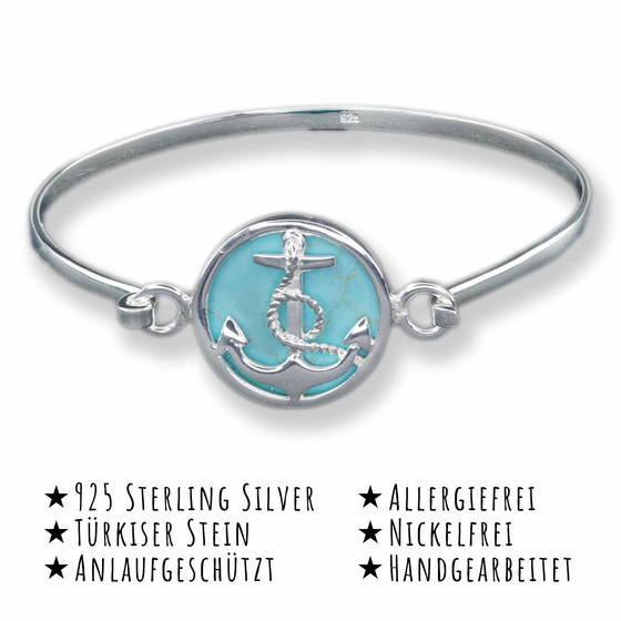 Das Bild mit Beschreibung zeigt ein Lebensbaum Armreifen aus 925 Sterling Silver echt Silber