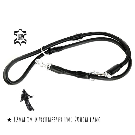 verstellbare Hundeleine aus Leder