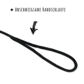 Produktbild von DOGS And MORE Verlängerbare Schleppleine – Basis 5 M, Schwarz, 25 Mm | Mit Lösbarer Handschlaufe, Schwimmfähig